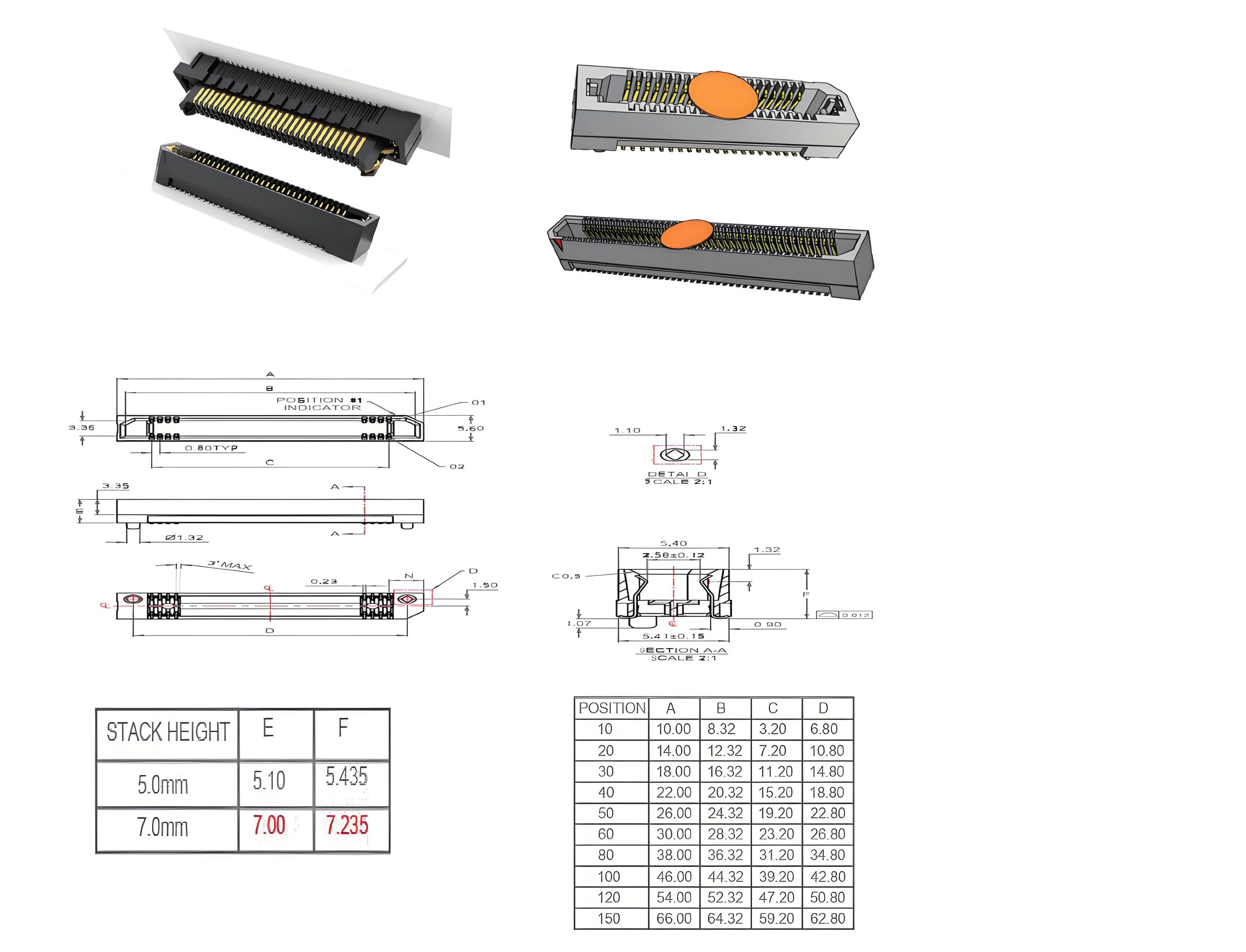 800X Series - 0.80mm Pitch Socket