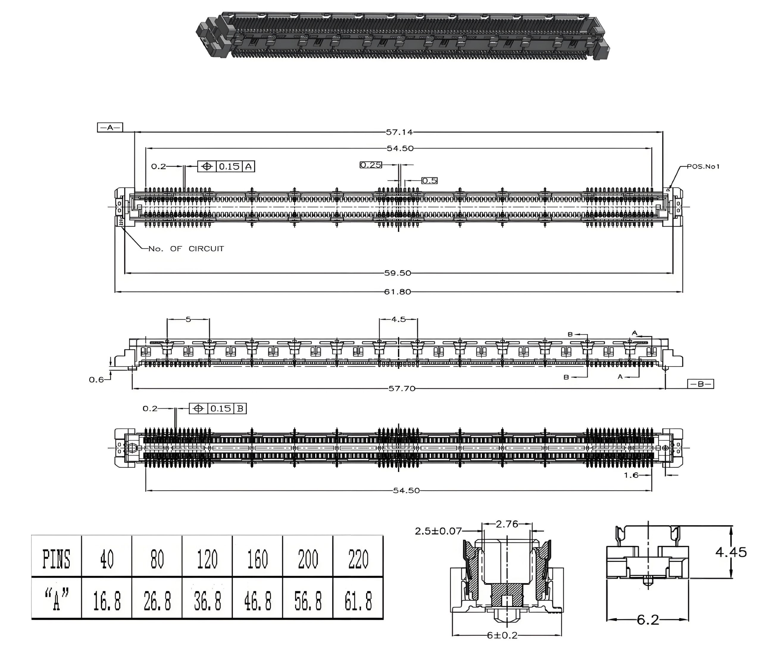 COM-E series - 0.50mm pitch plug